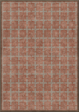 Anna-Veda 11202-lavish meander - handgefertigter Teppich,  tibetisch (Indien), 60 Knoten Qualität